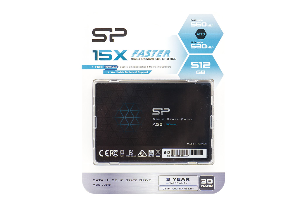Silicon Power 512GB SSD SP512GBSS3A55S25 | 3 év garancia! | Ingyenes beszereléssel!