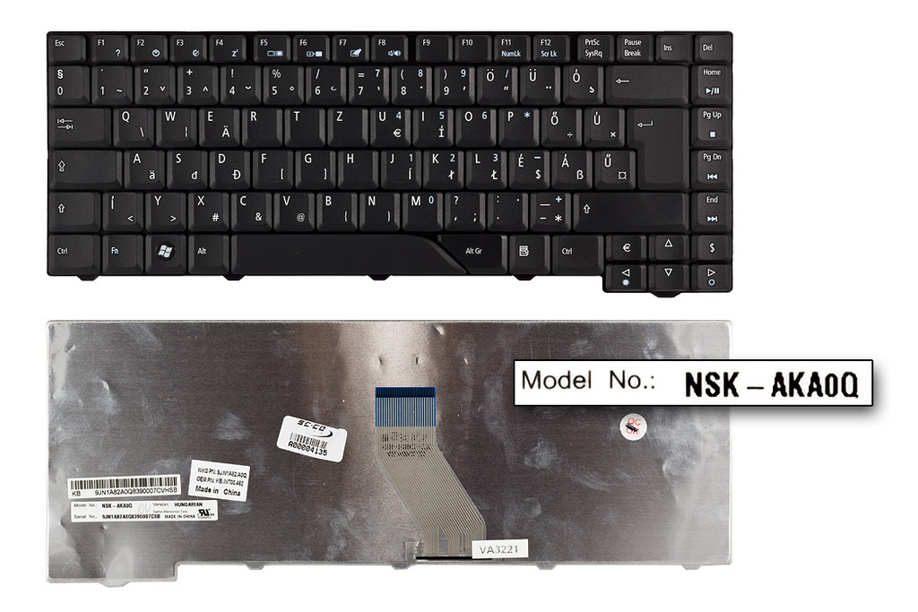 Acer Aspire 4720Z fekete magyar laptop billentyűzet