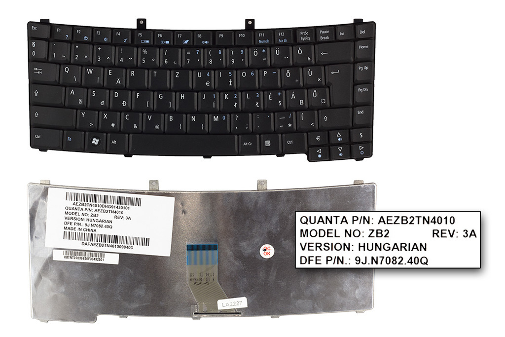 Acer Travelmate 4603 fekete magyar laptop billentyűzet