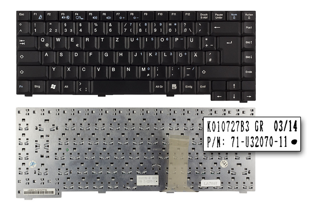 Fujitsu-Siemens Amilo D1840 fekete német  laptop billentyűzet