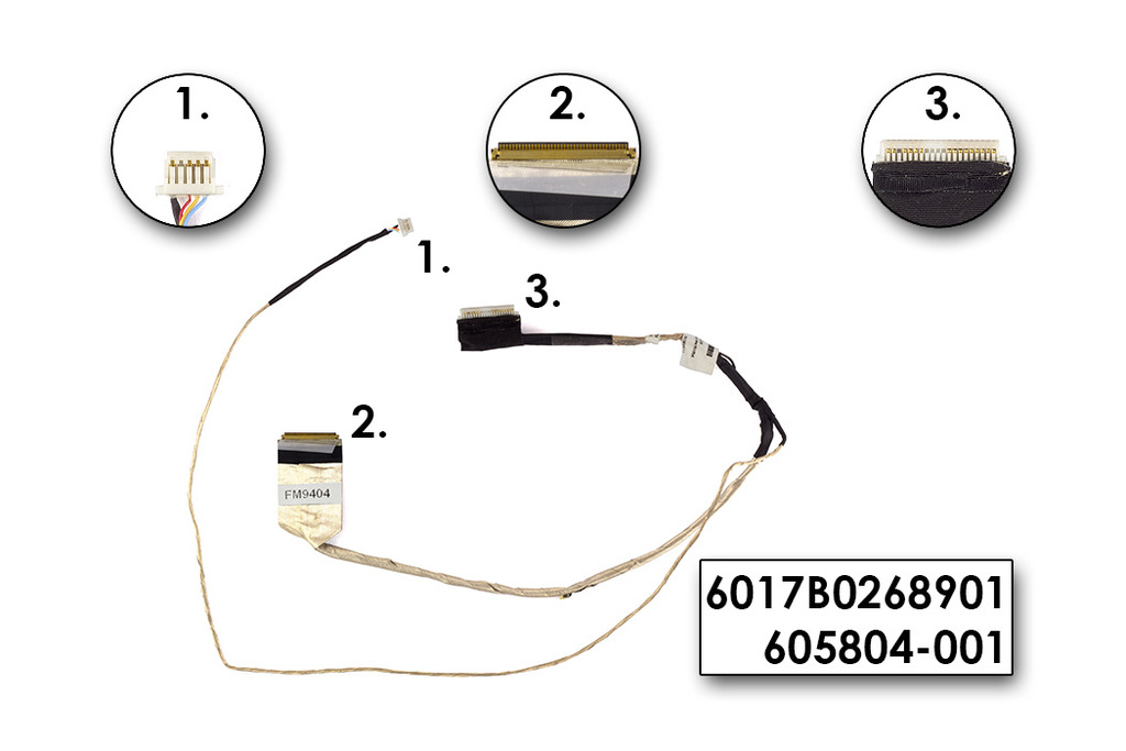 HP 420, 425, 620, 625 használt Kijelző Kábel (6017B0268901)