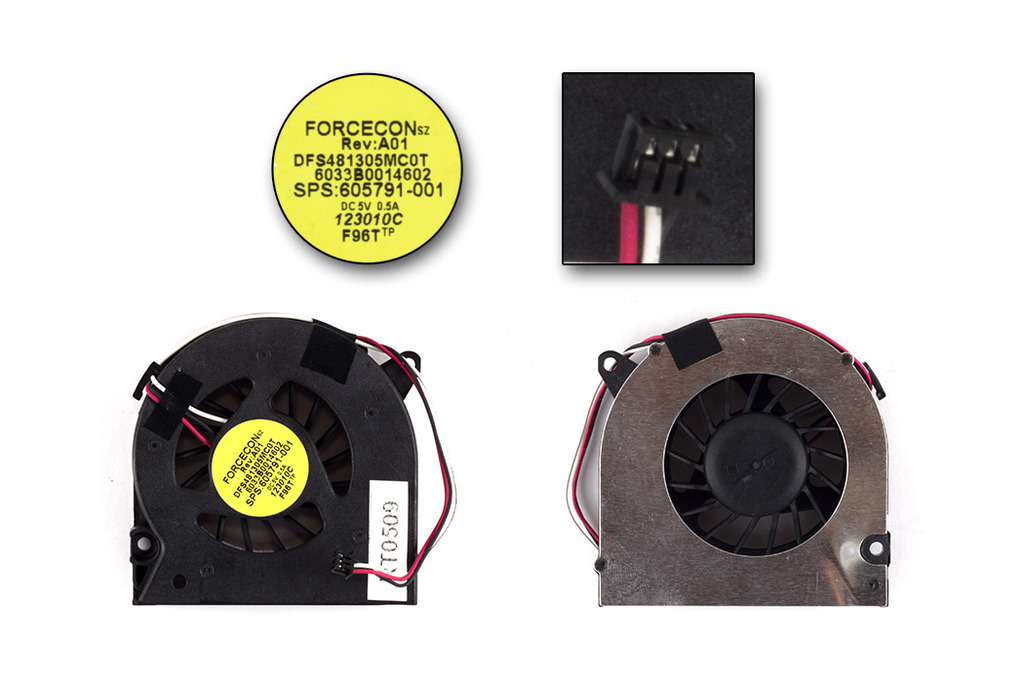 HP Compaq 320, 321, 420, 425, 620, 625 használt hűtő ventilátor (SPS 605791-001)