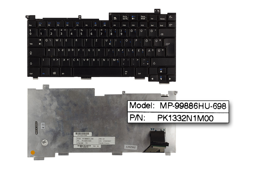 HP OmniBook XE3, HP Pavilion N5100, N5300, N5400, XH176, CH200, XH300, XH400, XD500 használt magyar billentyűzet (MP-99886HU-698)