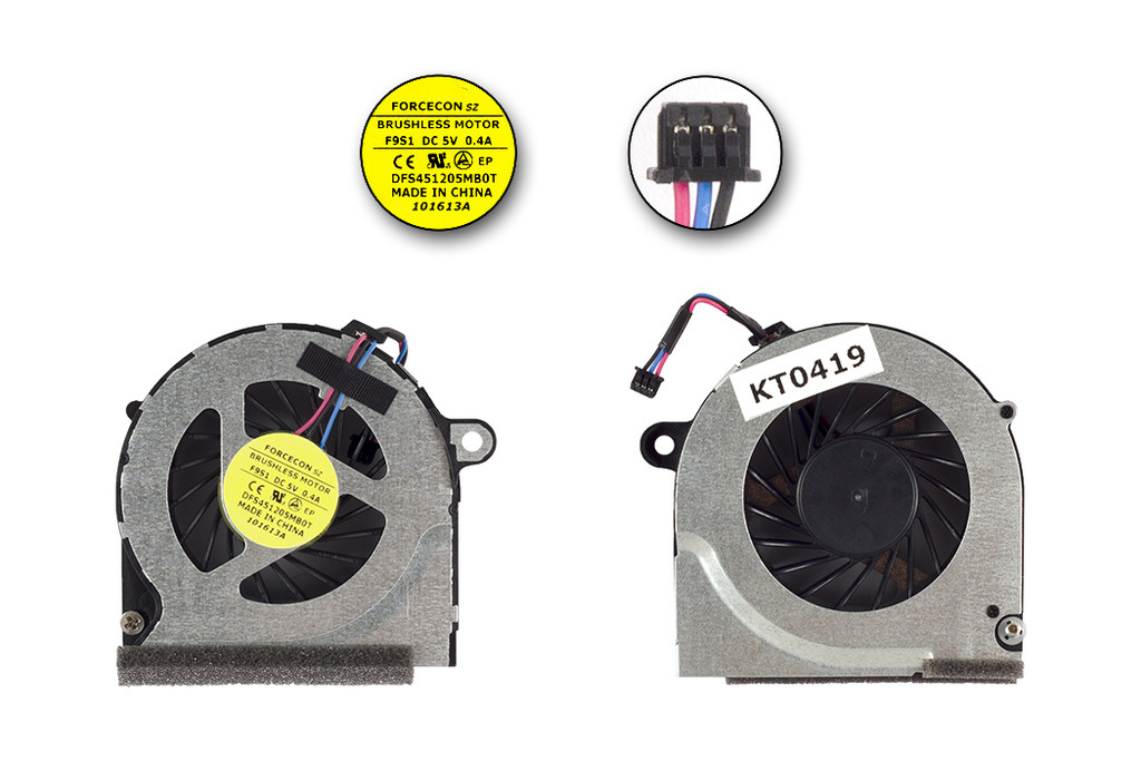 HP ProBook 4320s, 4420s gyári új hűtő ventilátor 599544-001, DFS451205MB0T