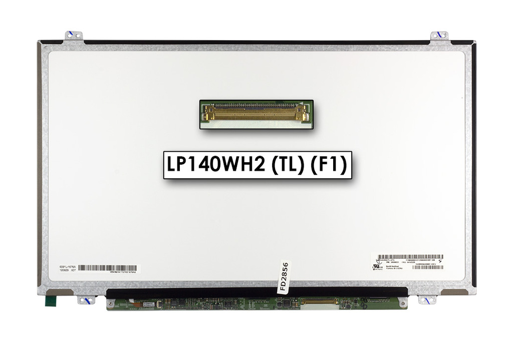 Gyári új matt 14.0'' HD (1366x768) LED Slim kijelző (csatlakozó: 40 pin - jobb)