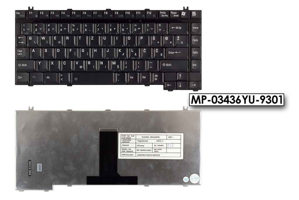 Toshiba Satellite A100 sorozat fekete szlovén laptop billentyűzet