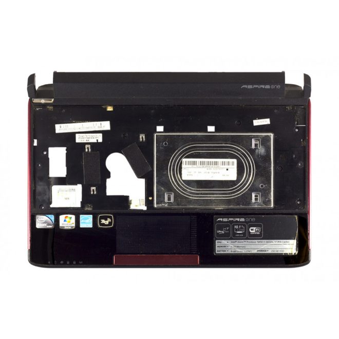 Acer Aspire One 532h, NAV50 felső fedél, Top Case, Touchpad, Palmrest, AP0AE000320, piros
