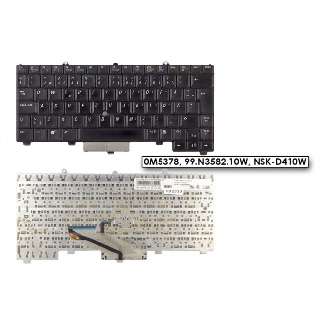 Dell Latitude D410 fekete német  Laptop billentyűzet