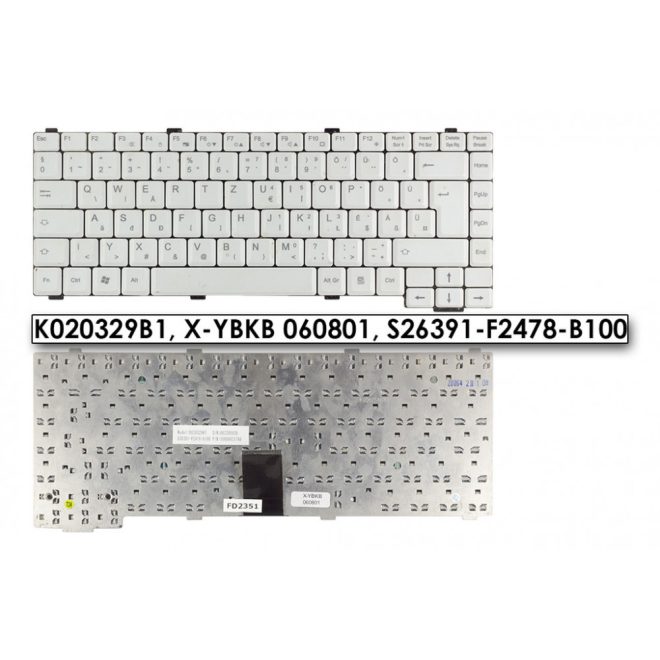 Fujitsu Amilo Pro V7010, V8010 használt magyar fehér billentyűzet, K020329B1