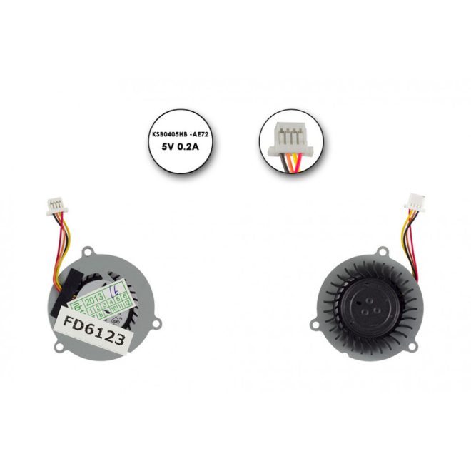 ASUS EEEPC 1015H, 1015PN gyári új hűtő ventilátor, beszerelési lehetőséggel, KSB0405HB -AE72