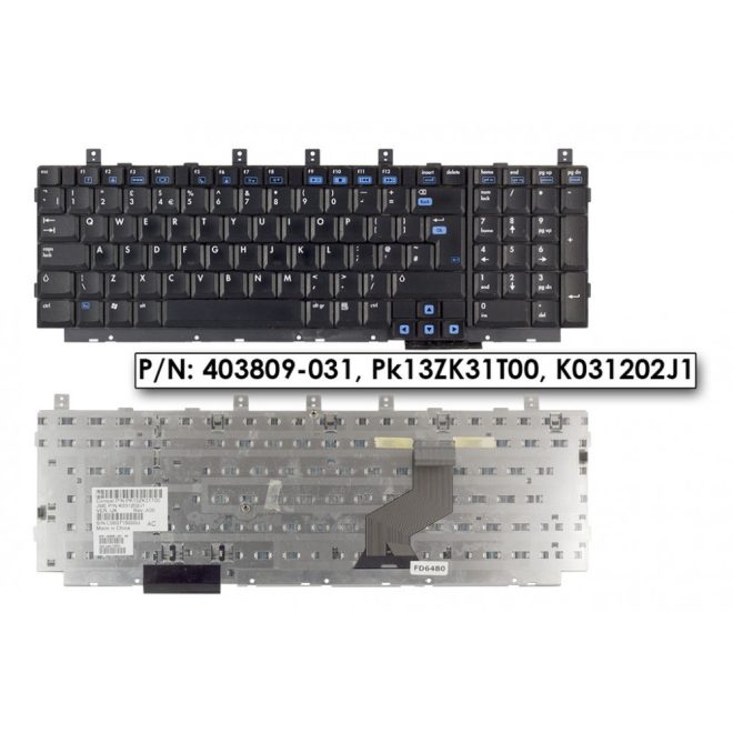 HP Pavilion DV8000 sorozat használt UK angol billentyűzet (403809-031, Pk13ZK31T00)