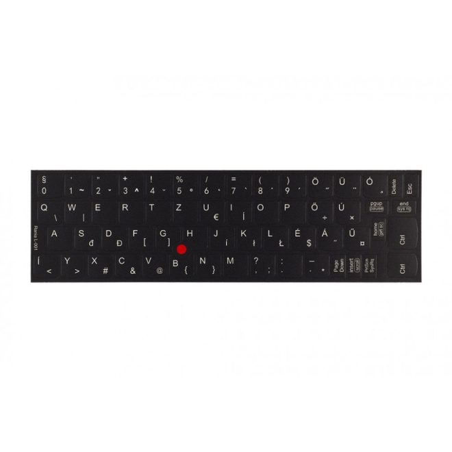 3M fekete kopásálló gyári minőségű magyar bevonat fehér betűvel, trackpointtal, Lenovo ThinkPad , L-001