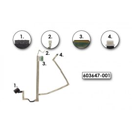   HP Pavilion DV6-3000, DV6-3100 használt LCD kijelző kábel, 603647-001