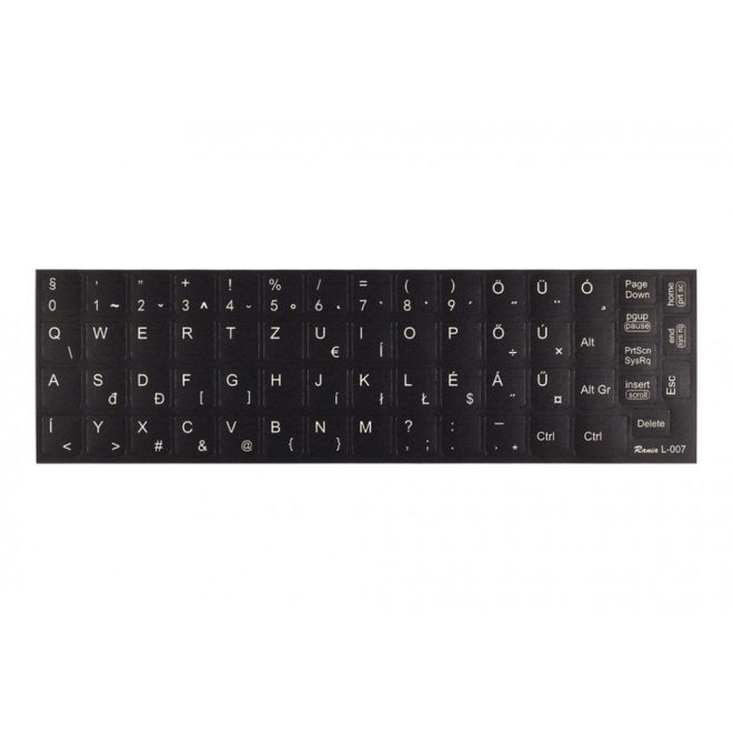 3M fekete kopásálló gyári minőségű magyar bevonat fehér betűvel, Lenovo IdeaPad B560, G560 , L-007