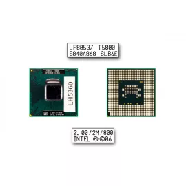 Intel Core 2 Duo T5800 2000MHz használt CPU (SLB6E)