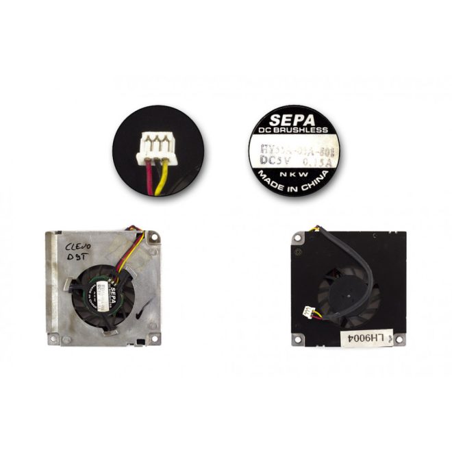 Clevo D9T, D900T, D9000T használt VGA hűtő ventilátor (HY55A-05A-801)