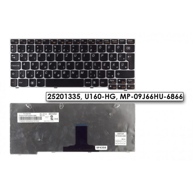 Lenovo IdeaPad U165 ezüst-fekete magyar Laptop billentyűzet