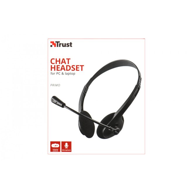 Trust Chat Headset sztereó fejhallgató mikrofonnal (16436, 21665)