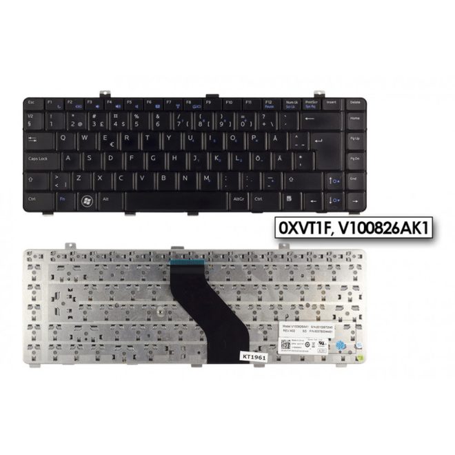 Dell Vostro V13Z fekete svéd/finn Laptop billentyűzet