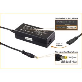   Sony Vaio VGN P P17 10,5V 3,8A 40W-os új, gyárival megegyező minőségű helyettesítő Laptop töltő