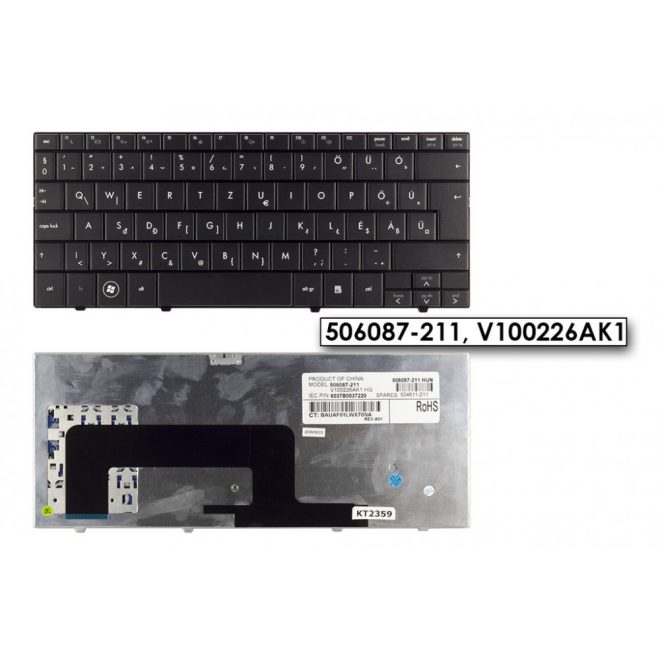 Compaq Mini 700EA, 1000, HP Mini 700, 1000 MAGYAR netbook billentyűzet (506087-211)