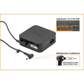 Asus U500 U500VZ 19V 4,74A 90W-os gyári új Laptop töltő