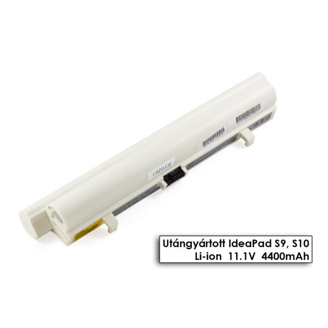 Lenovo IdeaPad S9, S9e, S10, S10e, S12 helyettesítő új 6 cellás 4400mAh fehér akkumulátor (L08C3B21)