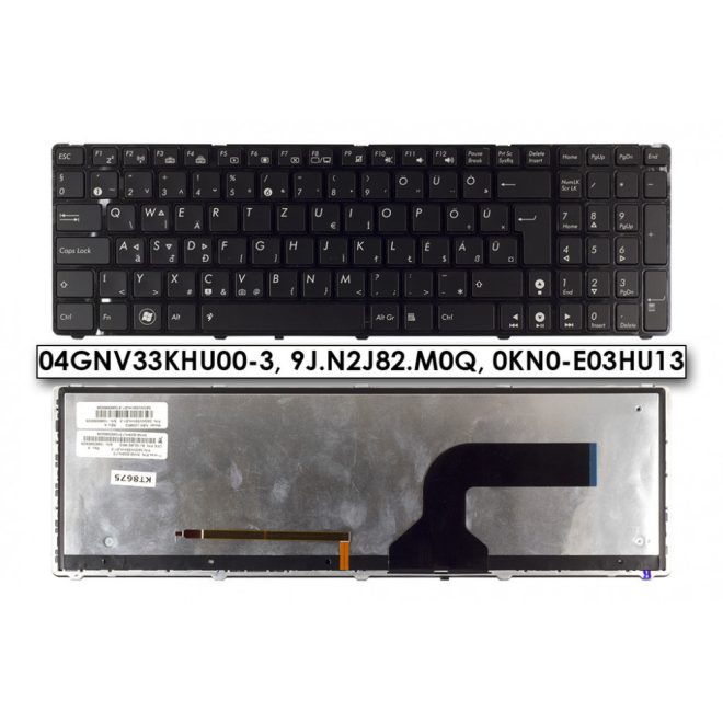 Asus X55 X55A fekete magyar Laptop billentyűzet