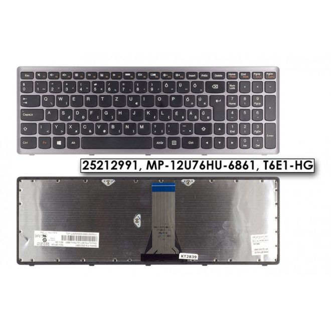 Lenovo IdeaPad Z510 ezüst-fekete magyar Laptop billentyűzet