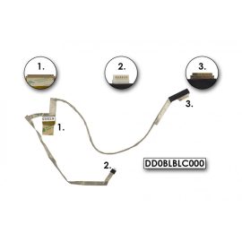   Toshiba Satellite L750 L755 gyári új LCD kábel, DD0BLBLC000