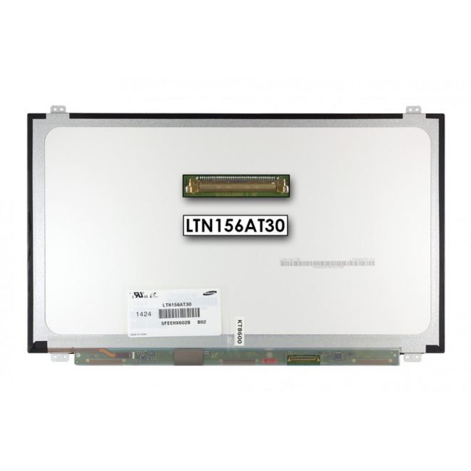 Gyári új matt 15.6' HD (1366x768) LED Slim kijelző (csatlakozó: 40 pin - jobb)