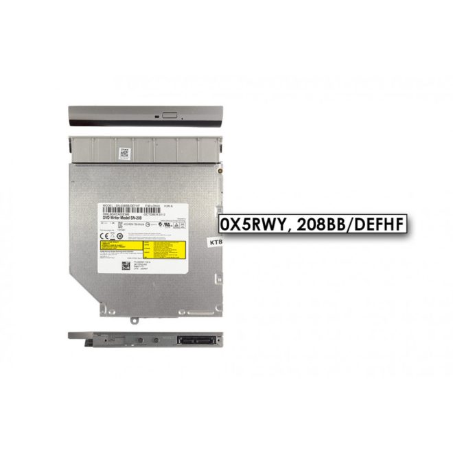 Dell Inspiron 17R 5720, 7720 használt SATA CD/DVD író, 208BB/DEFHF, (0X5RWY)