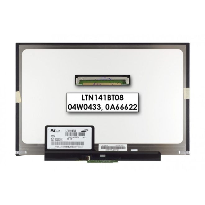Lenovo ThinkPad T400s, T410, T410s, T410si (1440x900) LED SLIM matt kijelző (csatlakozó: 40 pin - elől)