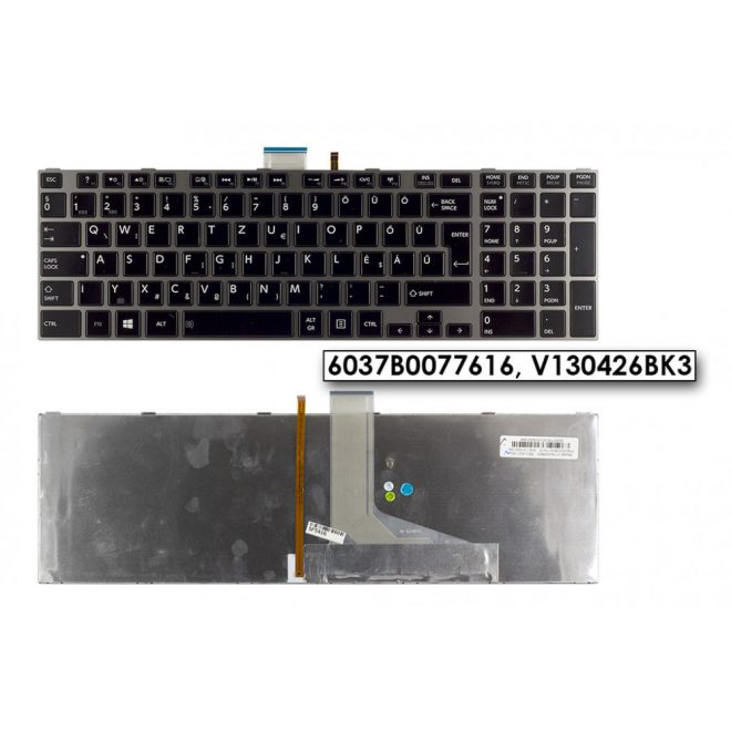 Toshiba Qosmio X875 szürke magyar Laptop billentyűzet
