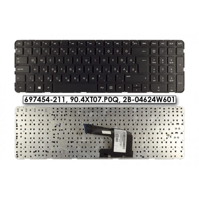 HP Pavilion dv6-7000, dv6-7100, dv6-7300 gyári új magyar fényes fekete billentyűzet, keret nélkül (697454-211)