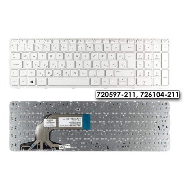 HP Pavilion 15-n265 fehér magyar Laptop billentyűzet