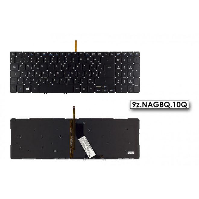 Acer Aspire V5-552PG fekete magyar Laptop billentyűzet