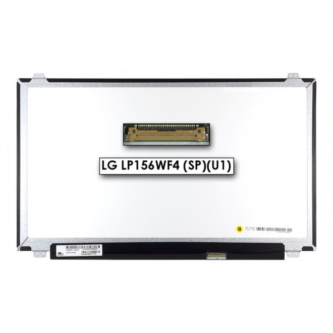 Gyári új fényes 15.6' Full HD (1920x1080) eDP IPS LED Slim kijelző (359,5mm széles) (csatlakozó: 30 pin - jobb)
