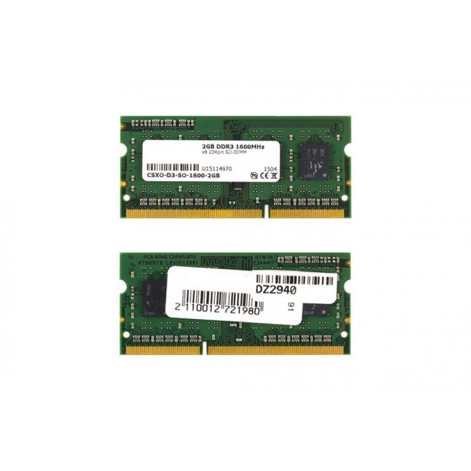 2GB DDR3 1600MHz laptop memória