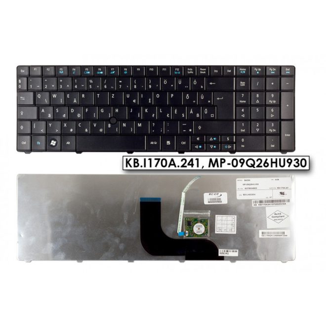 Acer Travelmate 6594G MAGYAR fekete laptop billentyűzet, KB.I170A.241