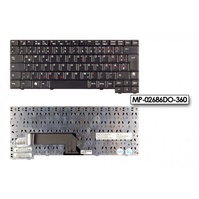 Gericom Hummer FX5600 fekete magyar Laptop billentyűzet