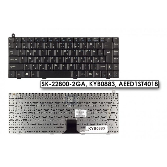 NEC Versa S940 fekete magyar Laptop billentyűzet