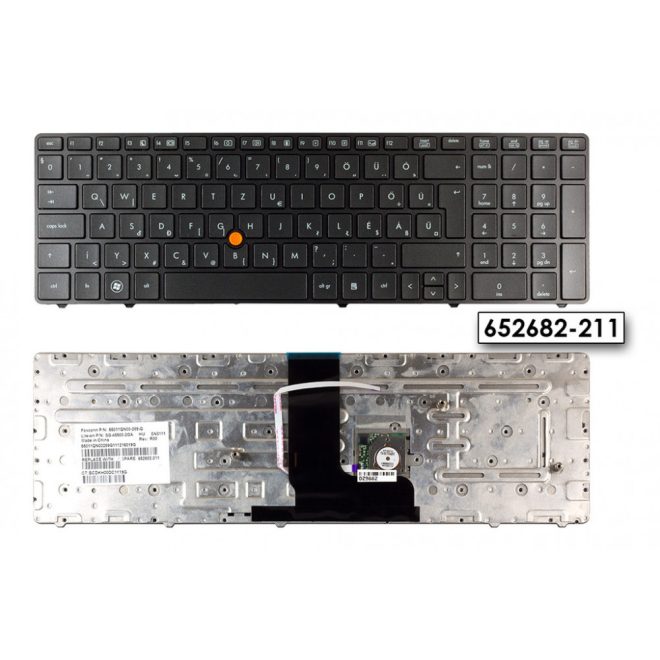HP EliteBook 8560w szürke magyar Laptop billentyűzet