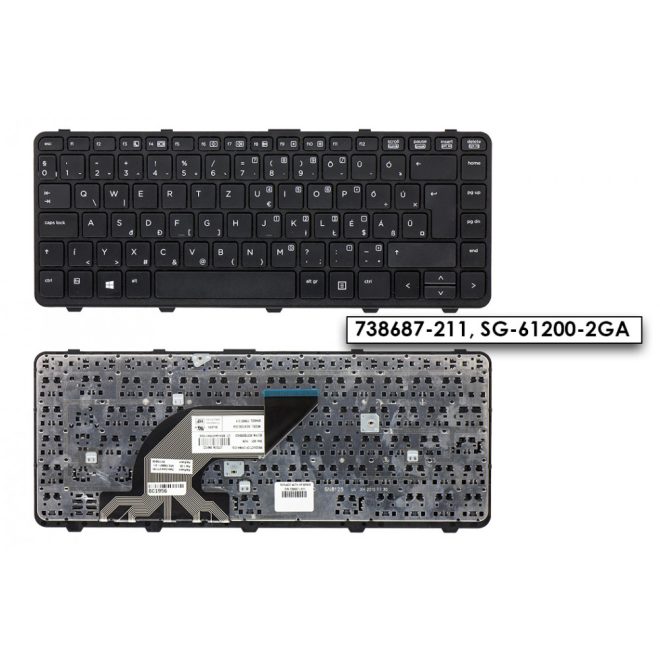 HP Probook 640 G1 gyári új magyar fekete billentyűzet (738687-211)