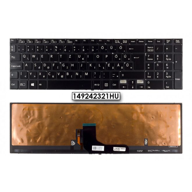 Sony VAIO SVF1521V1EB, SVF15A gyári új háttér-világításos magyar billentyűzet (149242321HU)