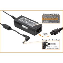 MSI 4211 20V 2A 40W-os gyári új Laptop töltő