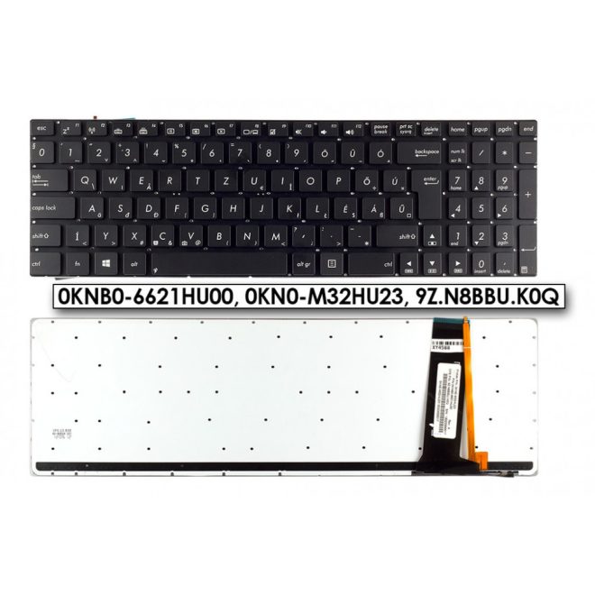 Asus N56 N56VJ fekete magyar Laptop billentyűzet