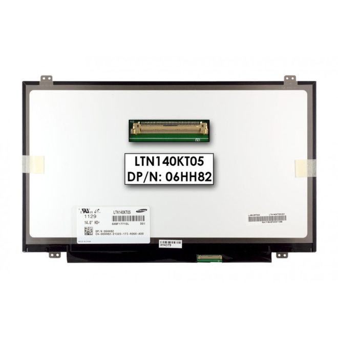 Gyári új fényes 14.0' HD+ (1600x900) LED Slim kijelző (csatlakozó: 40 pin - jobb)