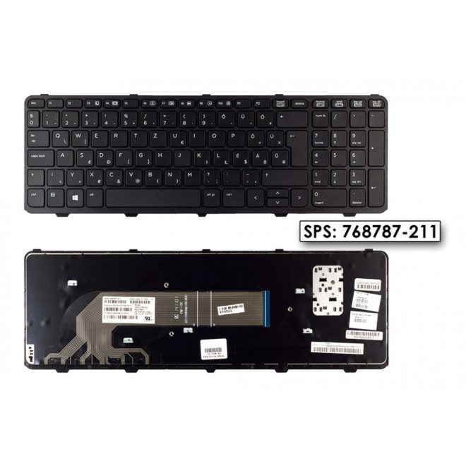 HP ProBook 450 G2, 455 G2, 470 G2 gyári új magyar billentyűzet (768787-211)