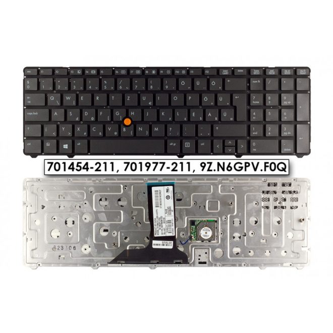 HP EliteBook 8760w, 8770w gyári új magyar billentyűzet keret nélküli (701454-211, 701977-211)